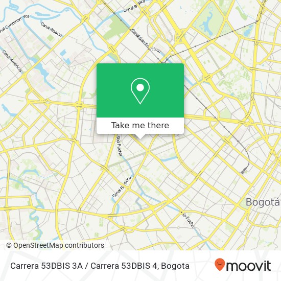 Mapa de Carrera 53DBIS 3A / Carrera 53DBIS 4