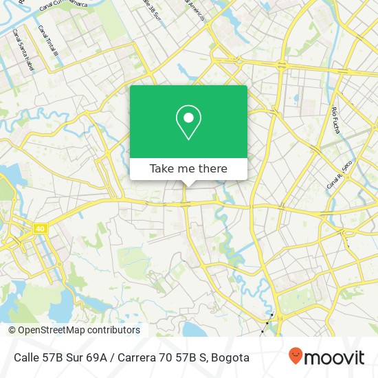 Calle 57B Sur 69A / Carrera 70 57B S map