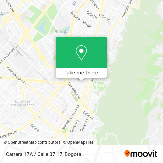 Mapa de Carrera 17A / Calle 37 17