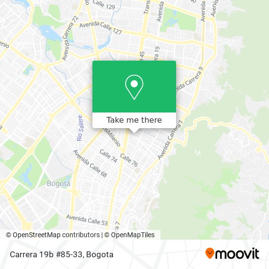 Mapa de Carrera 19b #85-33
