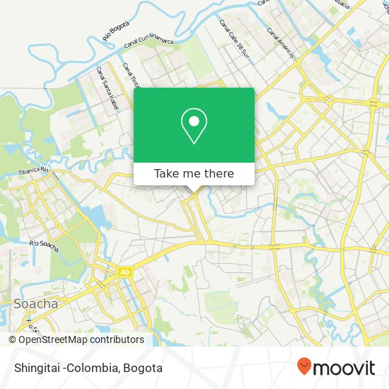 Shingitai -Colombia map
