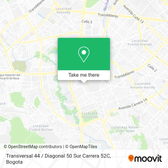 Mapa de Transversal 44 / Diagonal 50 Sur Carrera 52C