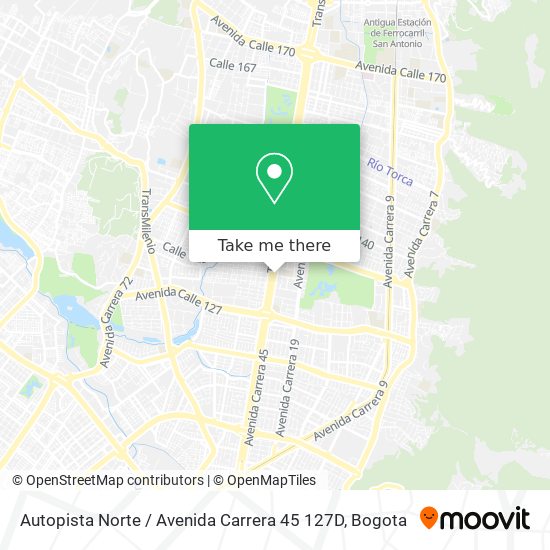 Autopista Norte / Avenida Carrera 45 127D map