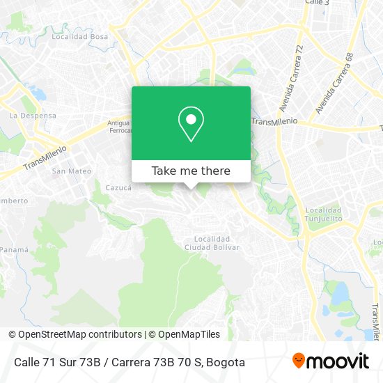Calle 71 Sur 73B / Carrera 73B 70 S map