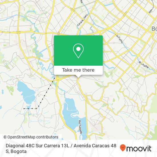 Diagonal 48C Sur Carrera 13L / Avenida Caracas 48 S map