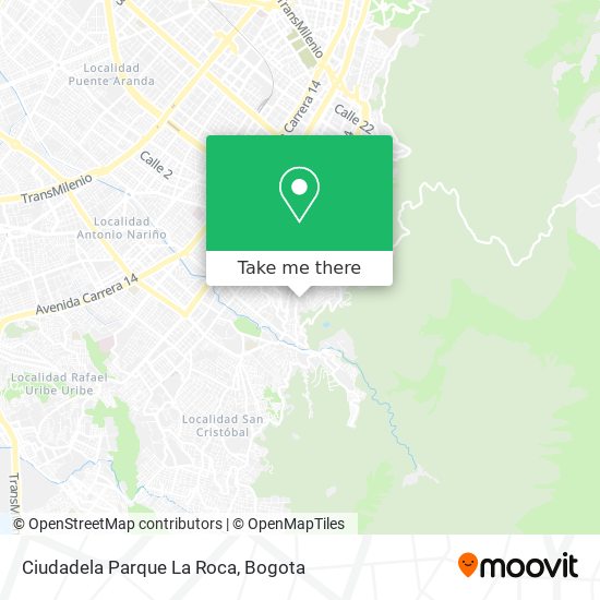 Ciudadela Parque La Roca map