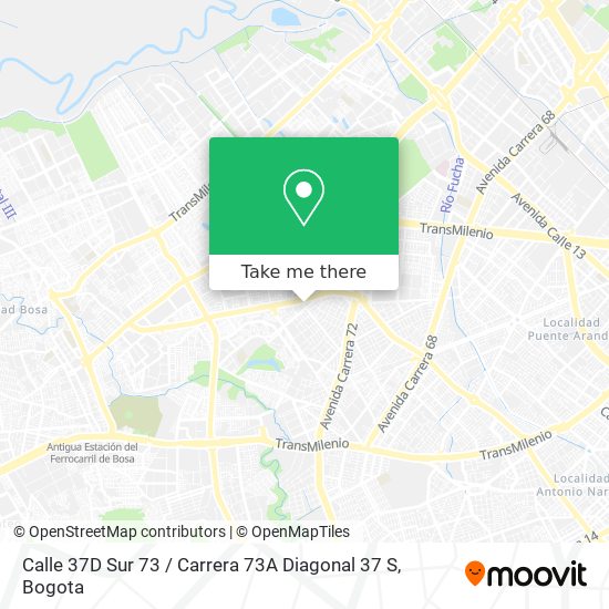 Calle 37D Sur 73 / Carrera 73A Diagonal 37 S map