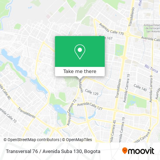 Transversal 76 / Avenida Suba 130 map