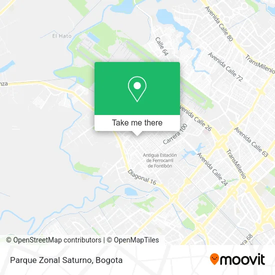 Mapa de Parque Zonal Saturno
