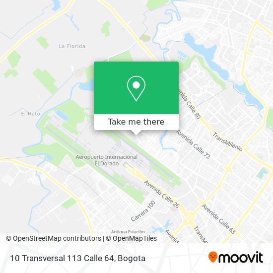 Mapa de 10 Transversal 113 Calle 64