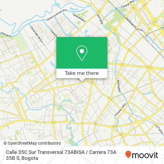 Mapa de Calle 35C Sur Transversal 73ABISA / Carrera 73A 35B S