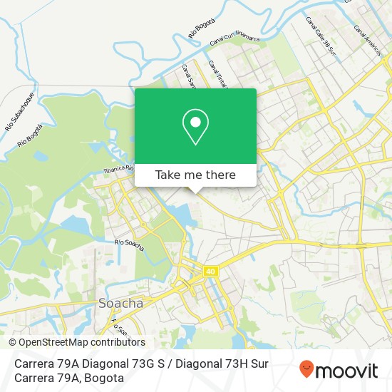 Mapa de Carrera 79A Diagonal 73G S / Diagonal 73H Sur Carrera 79A