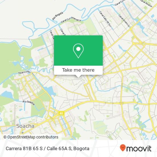 Carrera 81B 65 S / Calle 65A S map
