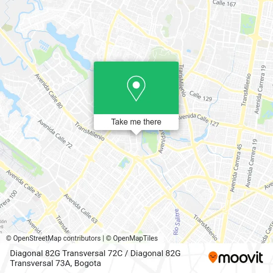 Mapa de Diagonal 82G Transversal 72C / Diagonal 82G Transversal 73A