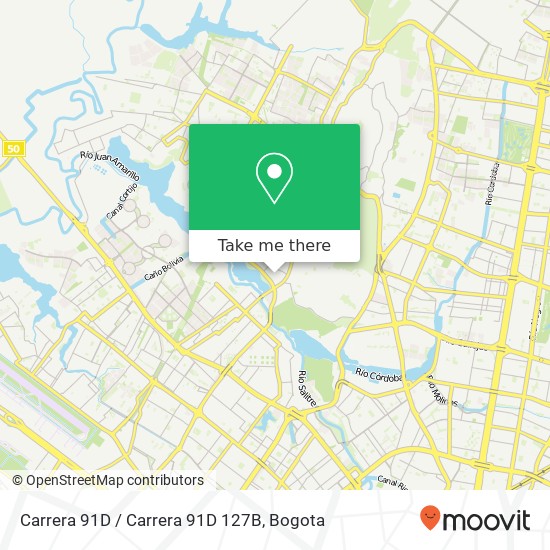 Mapa de Carrera 91D / Carrera 91D 127B