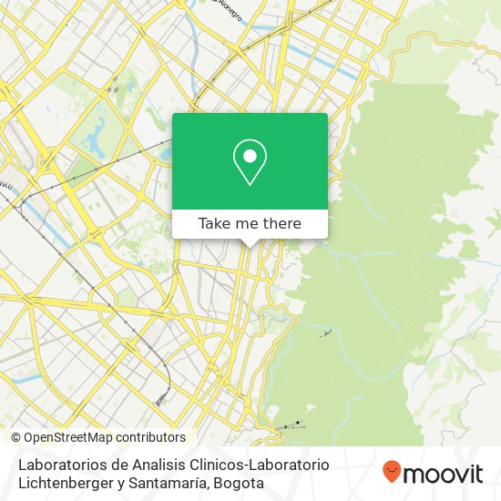 Mapa de Laboratorios de Analisis Clinicos-Laboratorio Lichtenberger y Santamaría