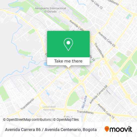 Avenida Carrera 86 / Avenida Centenario map