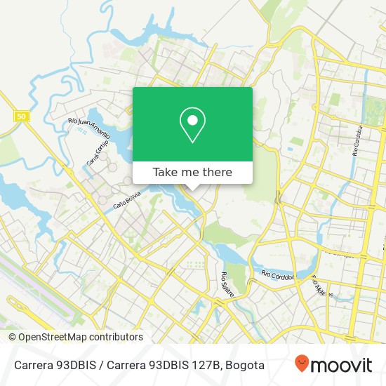 Mapa de Carrera 93DBIS / Carrera 93DBIS 127B