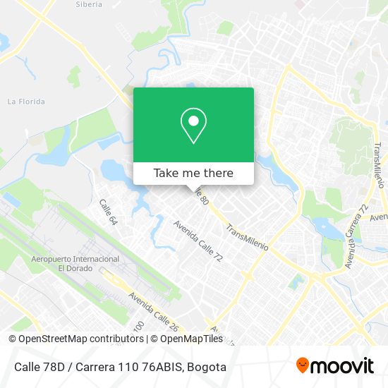 Mapa de Calle 78D / Carrera 110 76ABIS