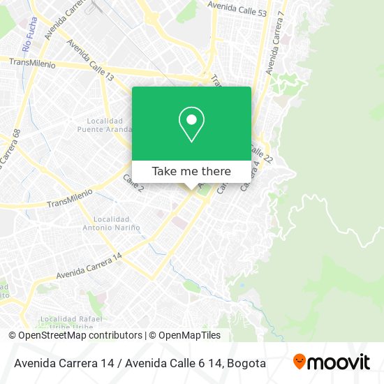 Mapa de Avenida Carrera 14 / Avenida Calle 6 14