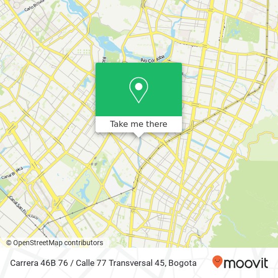 Mapa de Carrera 46B 76 / Calle 77 Transversal 45