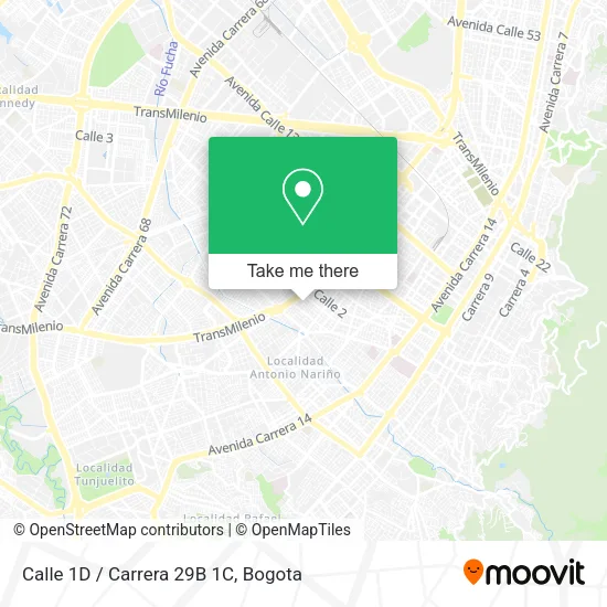 Mapa de Calle 1D / Carrera 29B 1C