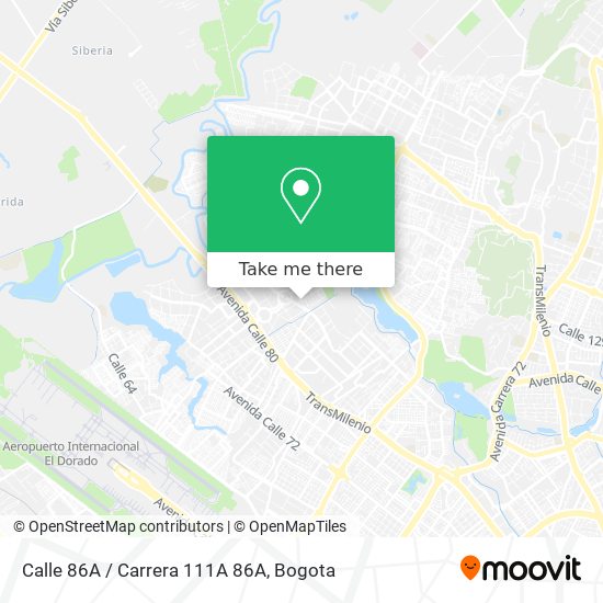 Calle 86A / Carrera 111A 86A map