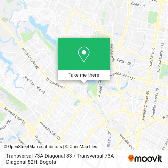 Mapa de Transversal 73A Diagonal 83 / Transversal 73A Diagonal 82H