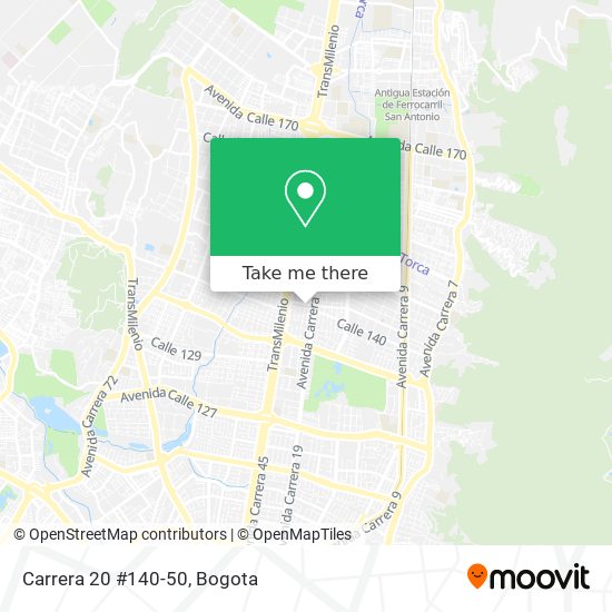 Mapa de Carrera 20 #140-50