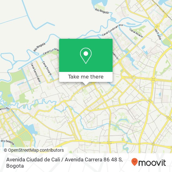 Avenida Ciudad de Cali / Avenida Carrera 86 48 S map