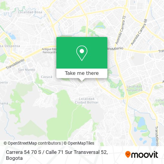 Carrera 54 70 S / Calle 71 Sur Transversal 52 map