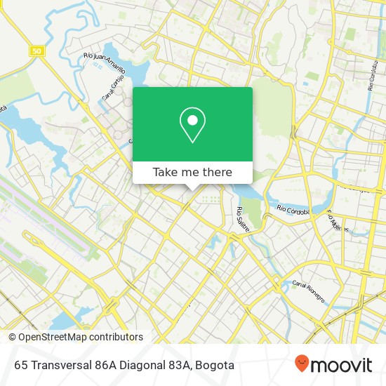 65 Transversal 86A Diagonal 83A map