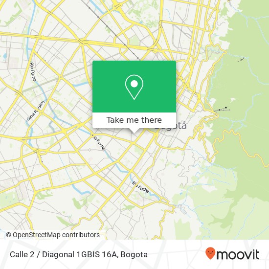 Mapa de Calle 2 / Diagonal 1GBIS 16A