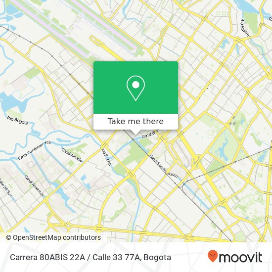 Carrera 80ABIS 22A / Calle 33 77A map