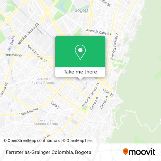 Ferreterias-Grainger Colombia map