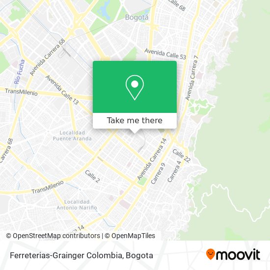 Mapa de Ferreterias-Grainger Colombia