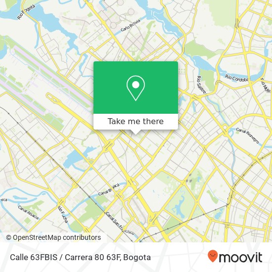 Mapa de Calle 63FBIS / Carrera 80 63F