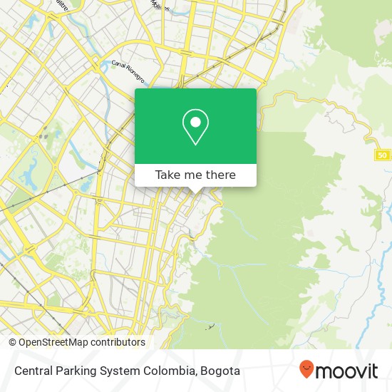 Mapa de Central Parking System Colombia