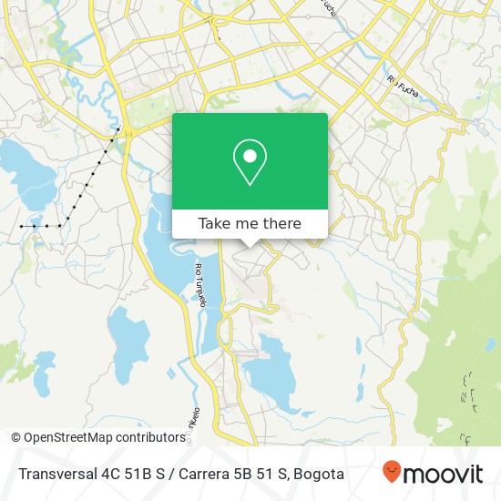 Mapa de Transversal 4C 51B S / Carrera 5B 51 S