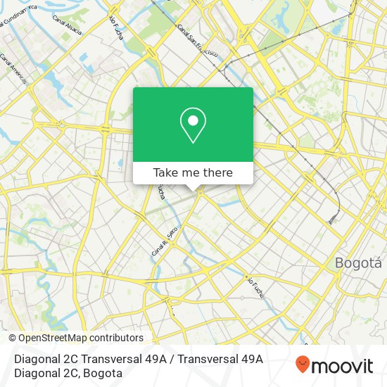 Mapa de Diagonal 2C Transversal 49A / Transversal 49A Diagonal 2C