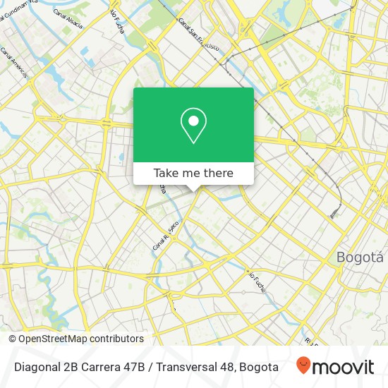 Mapa de Diagonal 2B Carrera 47B / Transversal 48