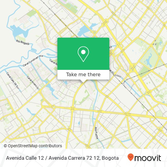 Mapa de Avenida Calle 12 / Avenida Carrera 72 12