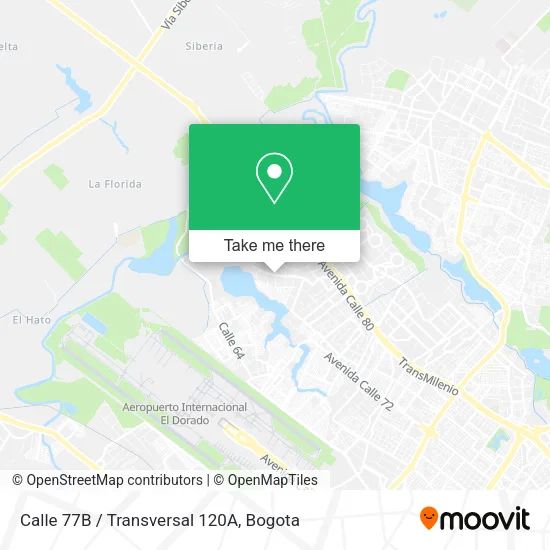 Mapa de Calle 77B / Transversal 120A