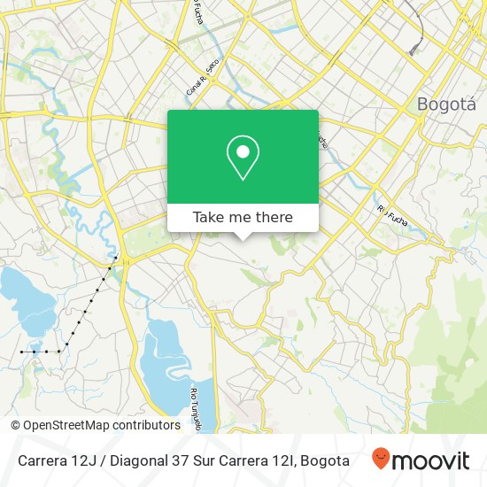 Mapa de Carrera 12J / Diagonal 37 Sur Carrera 12I