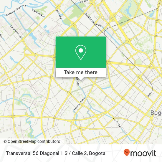 Transversal 56 Diagonal 1 S / Calle 2 map