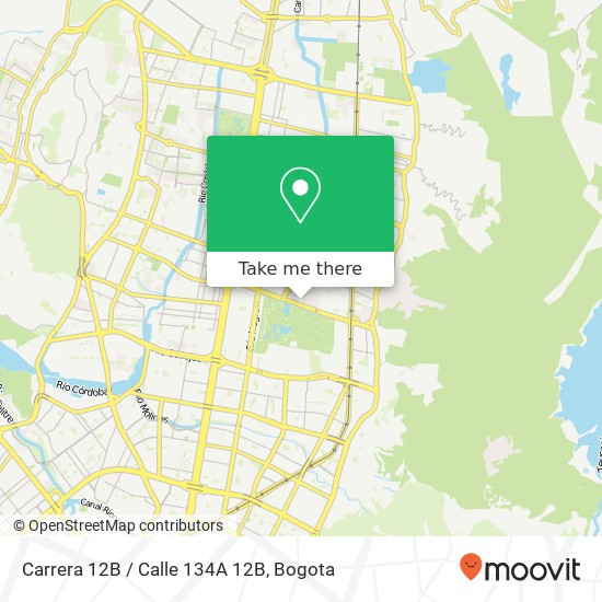 Mapa de Carrera 12B / Calle 134A 12B