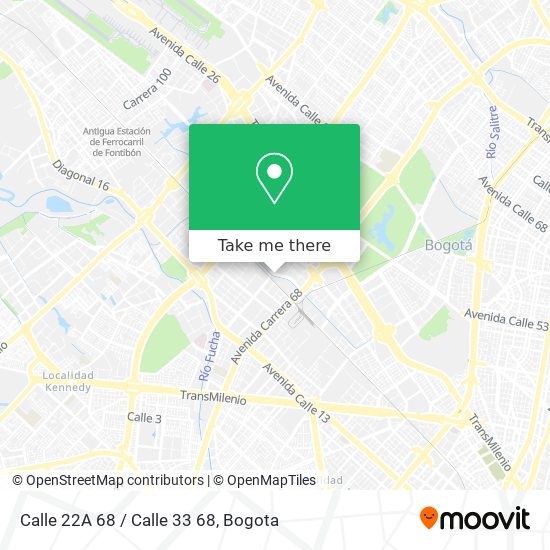 Mapa de Calle 22A 68 / Calle 33 68