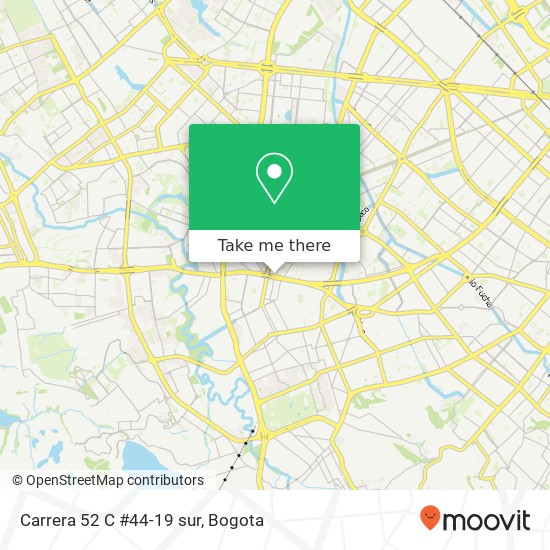 Mapa de Carrera 52 C #44-19 sur