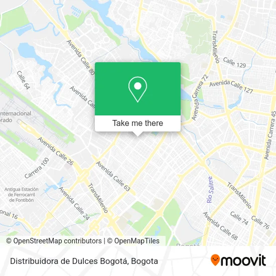 Mapa de Distribuidora de Dulces Bogotá