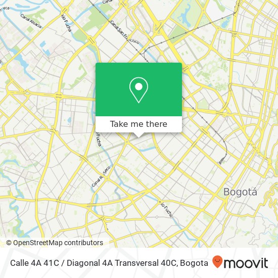 Mapa de Calle 4A 41C / Diagonal 4A Transversal 40C